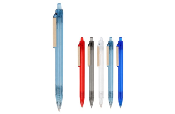 Ball pen ocean bound paper clip - Transparent / White