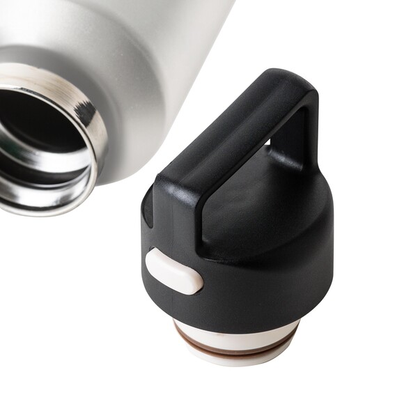 Recycled stainless steel double-walled bottle (600 ml) Mace - White