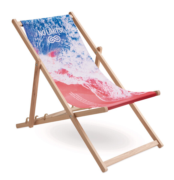 Classic deck chair with removable cover (EN581 Certified) - Full colour