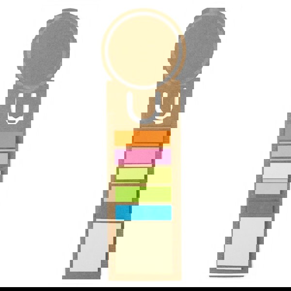 Haftnotizenset, Lesezeichen, Haftnotizen, Lineal - braun