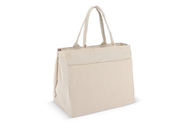Sac fourre-tout en coton avec fermeture éclair OEKO-TEX® 39 x 24 x 34cm 320g/m².