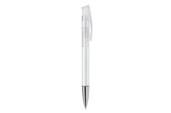 Stylo Avalon Transparent Pointe métal - Transparent / Blanc