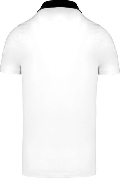 Muška dvobojna polo majica od džerseja - Bijela / Navy / 2XL