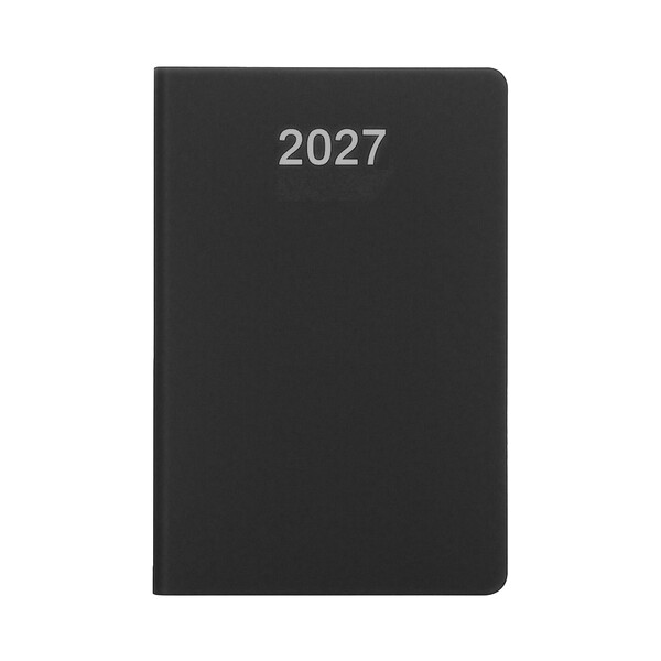 Agenda Giornaliera 2027. Copertina Flessibile In Soft Pu E Bordo Pagine Colorato - Bianco
