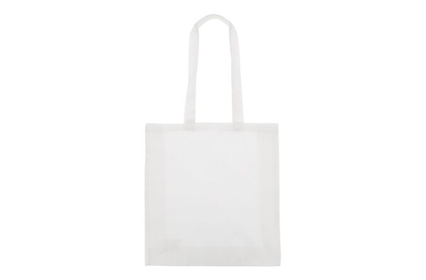 Sac en coton recyclé avec soufflet 140g/m² 38x10x42cm - Blanc