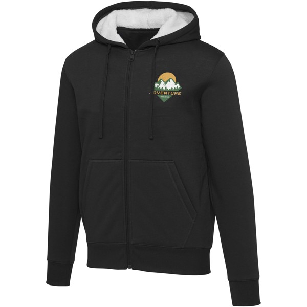 Natron sherpa full-zip hoodie - Black / 2XS