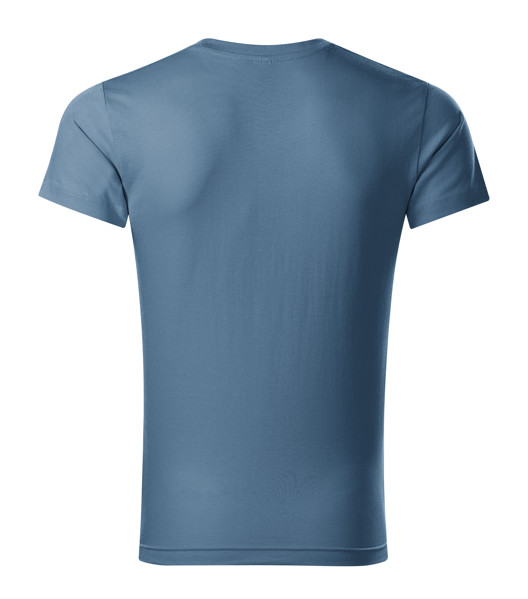 Tričko Pánské Malfini® Slim Fit V-Neck - Denim / 2XL