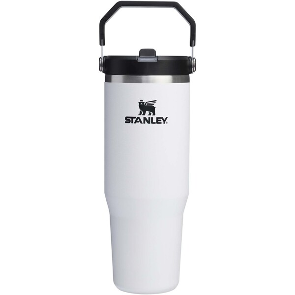 Stanley IceFlow™ 2.0 890 ml insulated stainless steel tumbler with flip straw - White