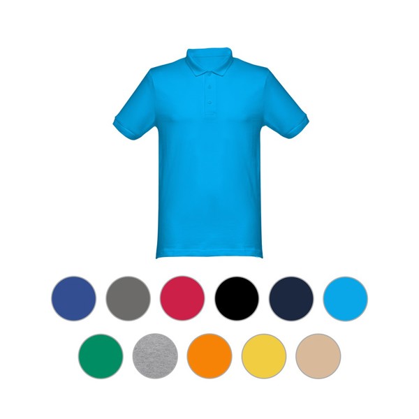 THC MONACO. Men's polo shirt - Royal Blue / M