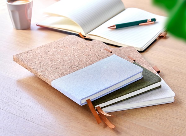 Notitieboek Trevor | Kurk | A5 | Gelinieerd - wit