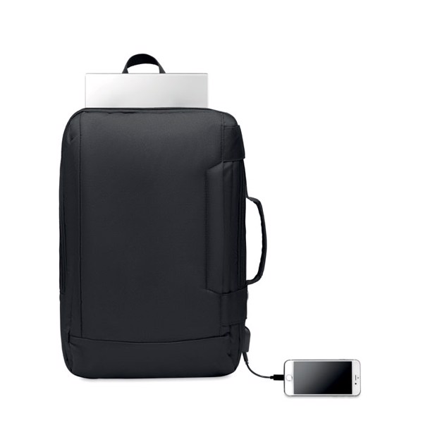 Laptop backpack in 300D RPET Singapore