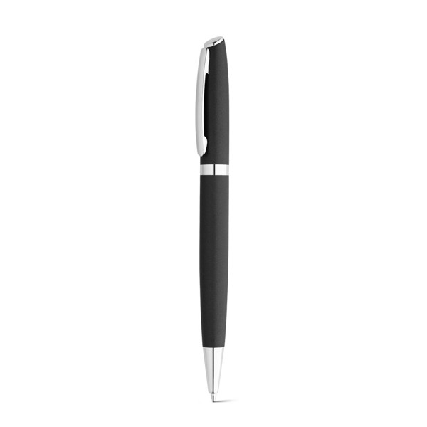 RE-LANDO-SET. Roller and ball pen set with 100% recycled aluminium body - Black