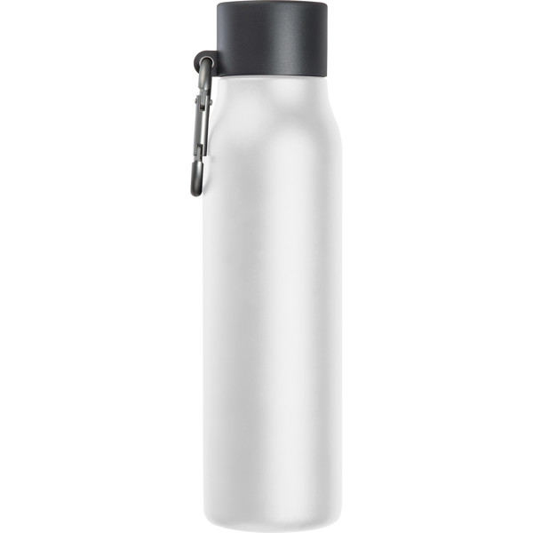 Drinking bottle with carabiner, 600ml ANNIE - White