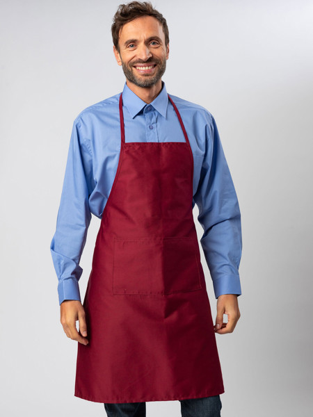 Basic Apron with Pocket - White