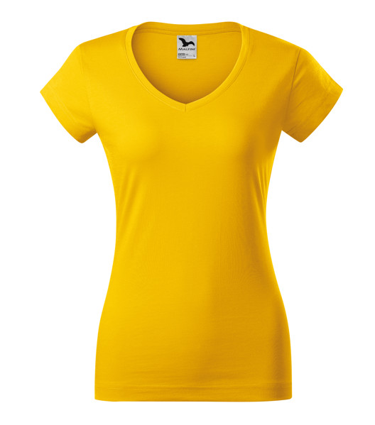 Tričko Dámské Malfini® Fit V-Neck - Žlutá / 2XL