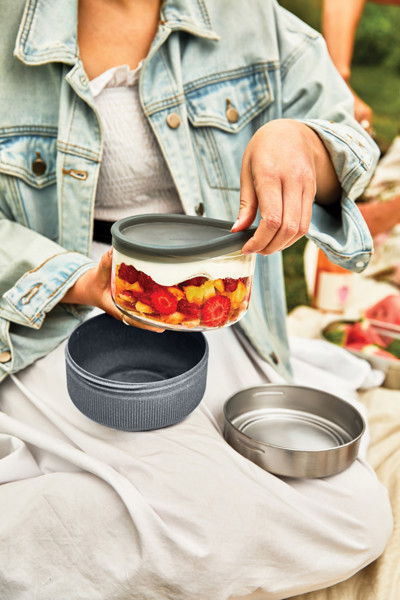 Black+Blum Glass Lunch Bowl 750ml - Silver