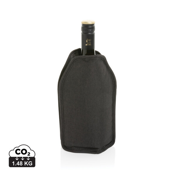 Vino AWARE™ RPET wijnkoeler sleeve - Zwart