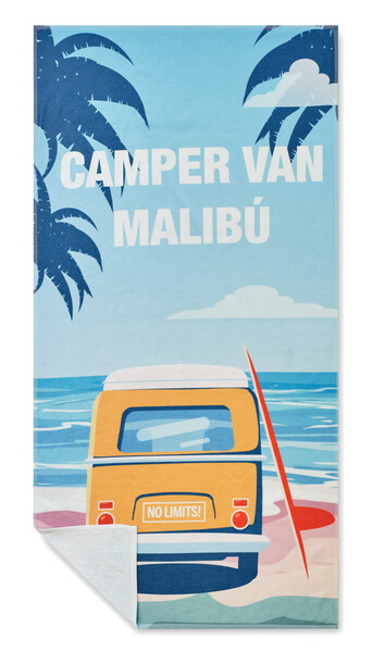 Full colour beach towel in 300/350gsm polycotton - 70x140cm / Individual polybag / 350gsm