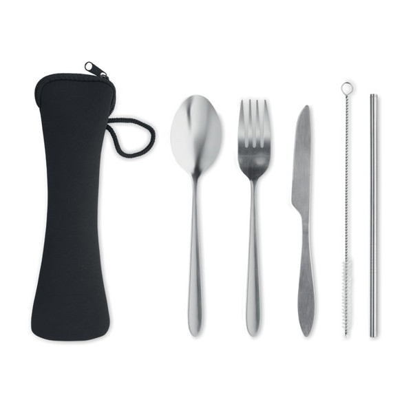 Cutlery set stainless steel 5 Service - Black