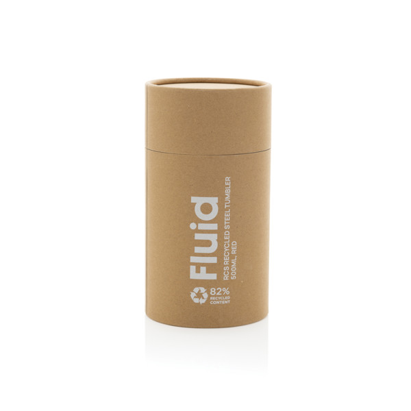 Termohrnek Fluid 500ml z RCS recyklované oceli - Červená