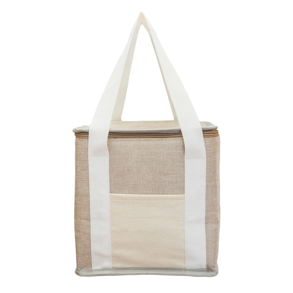 Loni insulated juta lunch bag