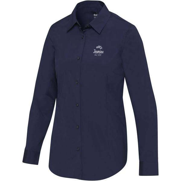 Camicia in tessuto di popeline da donna Carnelian - Blu navy / L