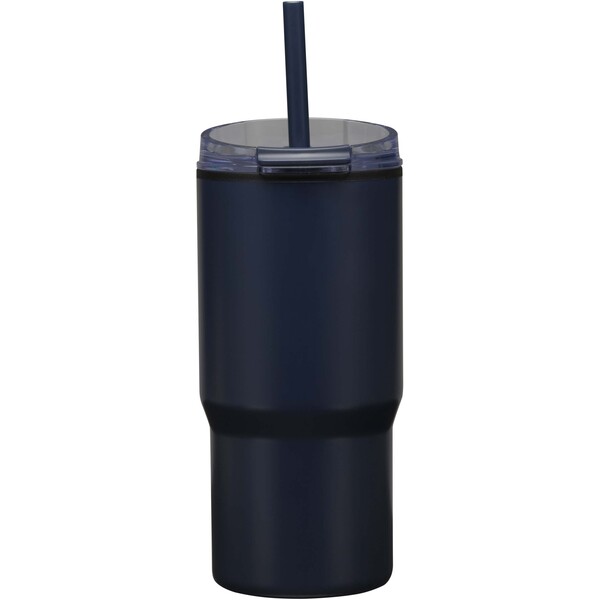 Westin 540 ml RCS recycled double wall insulated tumbler with straw - Navy