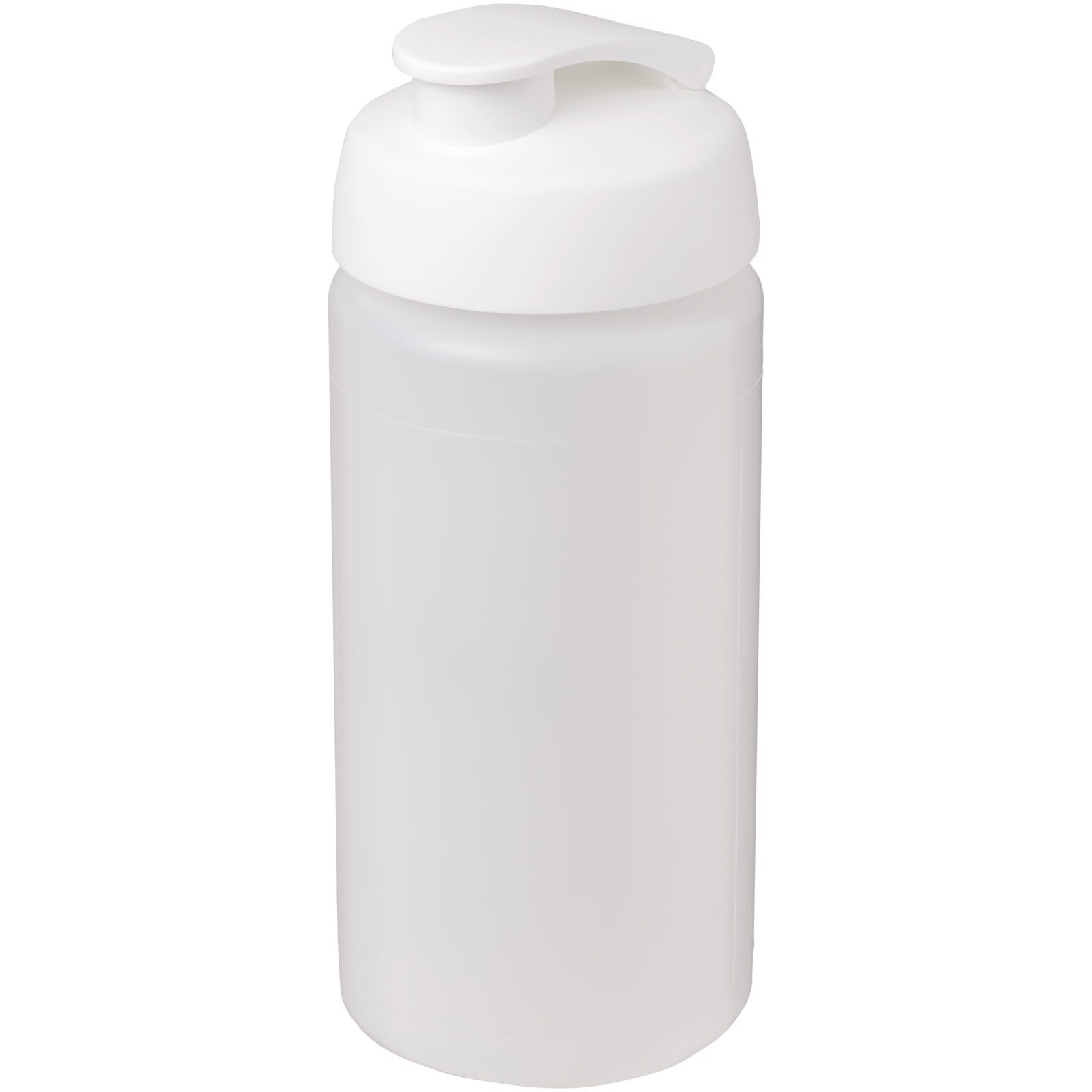 Baseline® Plus grip 500 ml flip lid sport bottle - Transparent / White