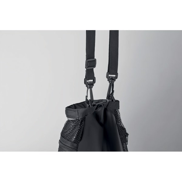 Saco impermeável 6L com alça Scuba Mesh - Preto