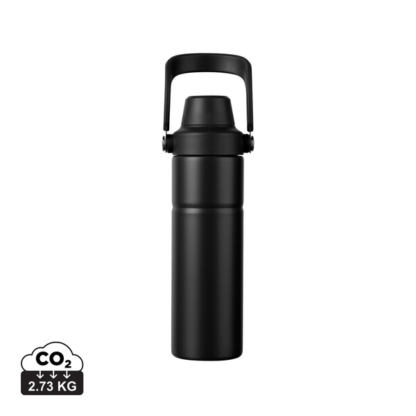 VINGA Baltimore trek RCS fľaša z rec. Nerez. ocele 600 ml - Čierna