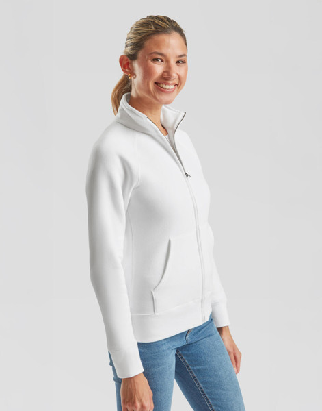 Ladies Premium Sweat Jacket - White / 2XL