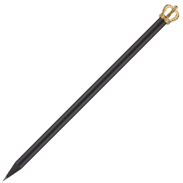 Bleistift mit Metallkrone - Gold (Kaiser / Krone)