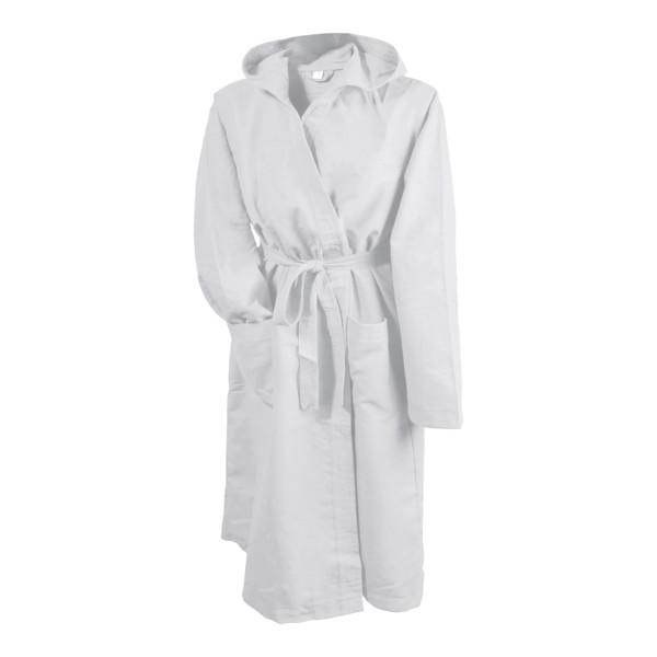 Extra-Absorbent Microfibre Polyester (170 G/M2) Bathrobe With Matching Bag - White