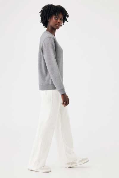 Mikina IQONIQ Torla z recyklované bavlny - Light Heather Anthracite / XS