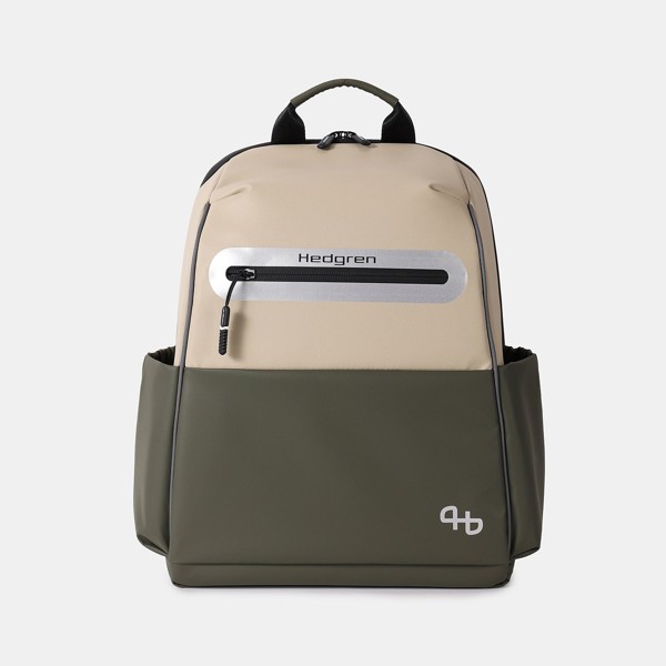 RIM | Rucsac cu 1 compartiment 14" + RFID - Hedgren - Beige / Olive