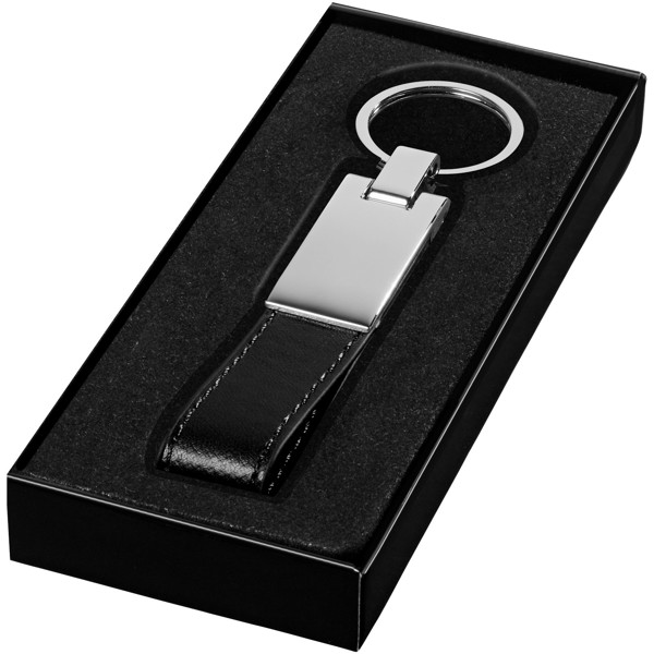 Corsa strap keychain - Solid Black / Silver
