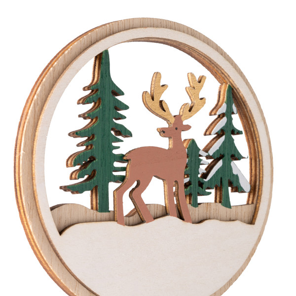 Personalised wooden Christmas decoration with detachable base