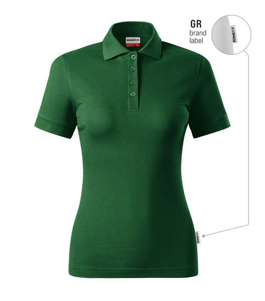 Polokošile Dámská Rimeck® Resist Heavy Polo - Lahvově Zelená 06 (Brand Label) / L