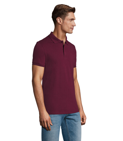 PERFECT MEN Polo homen 180g - BurgundyM