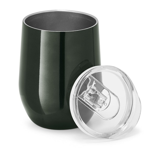 RONDE. Stainless steel travel cup 400 mL - Gun Metal