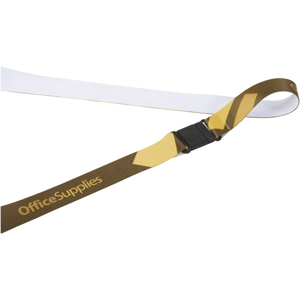 Addie lanyard with safety break - full colour 2-sided sublimation - White / 20mm