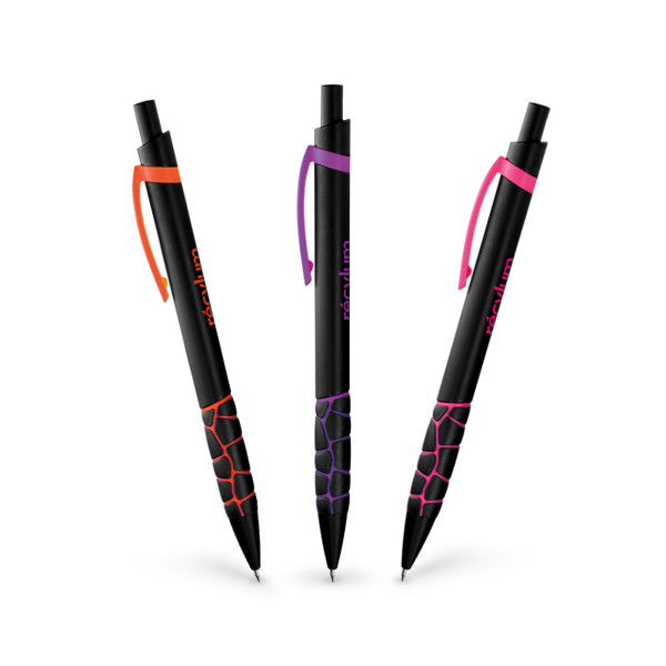 STYLO BILLE ECRITURE NOIRE CORPS ET CLIP PLASTIQUE - Violet