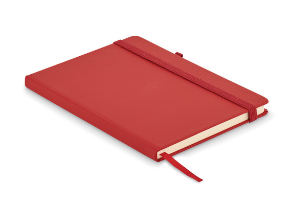 Carnet A5 ligné en PU recyclé Arpu - Rouge
