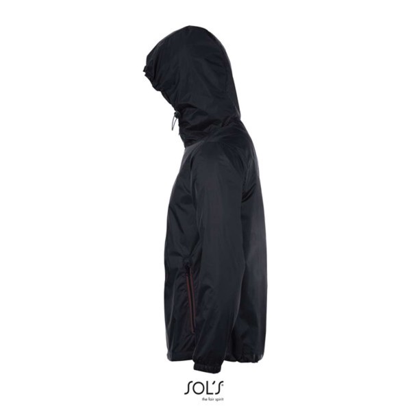 Sol's Skate - Unisex Lined Windbreaker - Black / Dark Grey / M