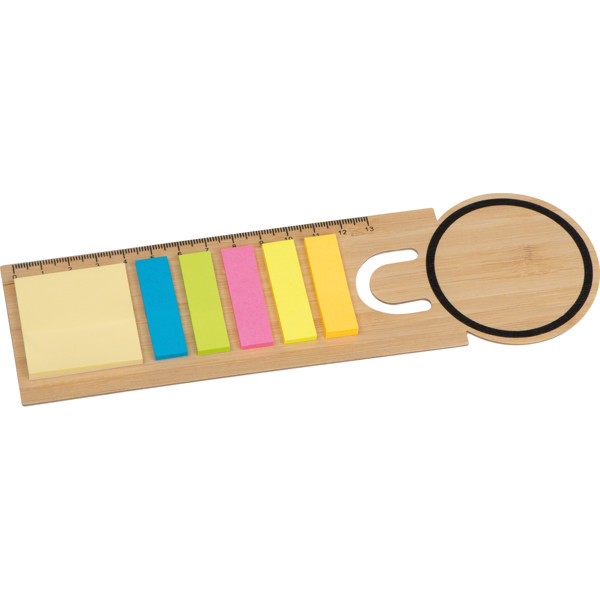 VIKTORIA Semn de carte cu notiţe adezive - Beige
