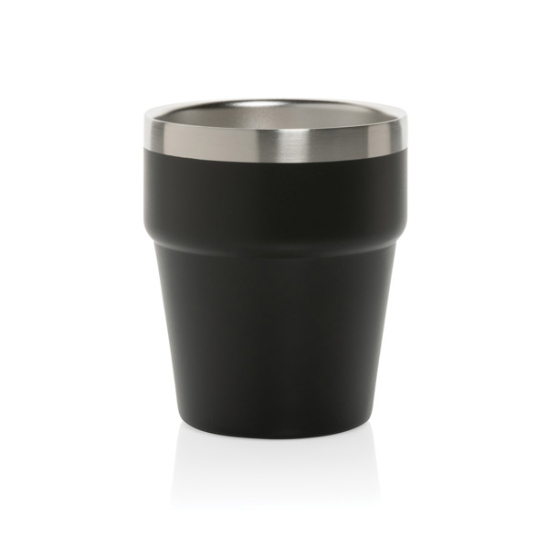 Dvostenska kavna skodelica Clark, 300 ml reciklirano jeklo - Črna