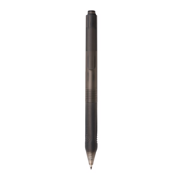 Stylo X9 finition givré avec grip silicone - Noir