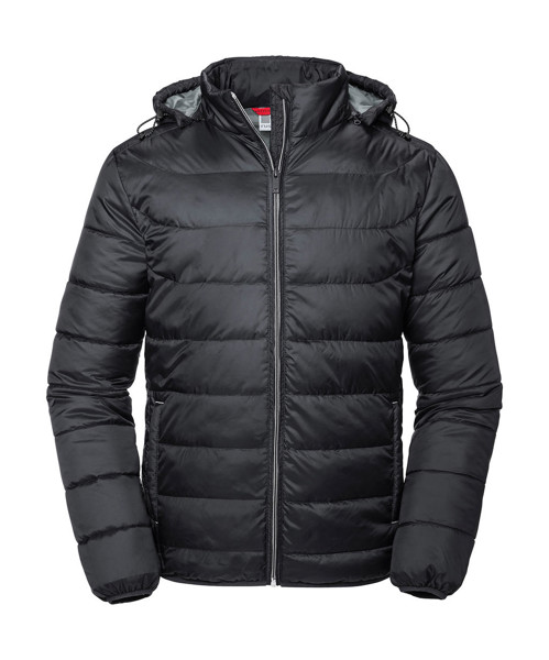 Men's Hooded Nano Jacket - Black / 4XL