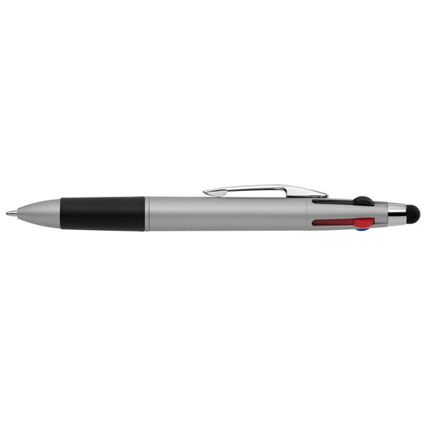 Quattro Softy Metallic Multi Ink w/ Stylus - Silver / Silkscreen