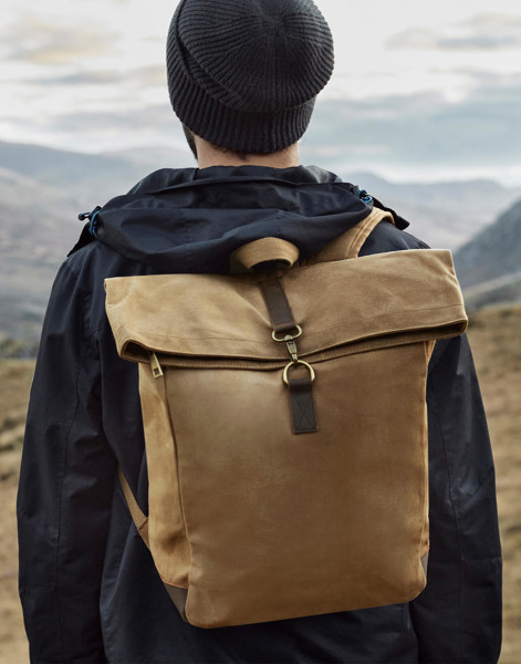 Heritage Waxed Canvas Backpack - Black / ONE SIZE